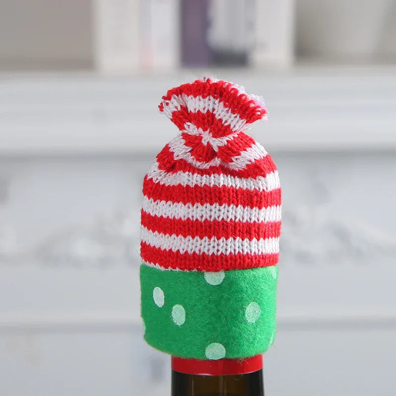 Home Fashion Schlichte Weihnachtliche Flaschenhüllen Dekorationen Feiertagsornamente