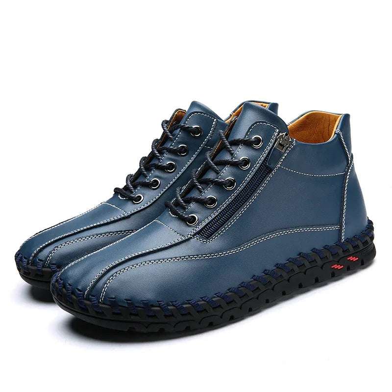 Herren-Halbstiefel für Herbst und Winter mit seitlichem Reißverschluss