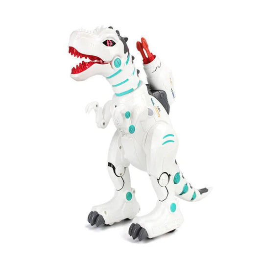 Weißes ferngesteuertes Dinosaurier-Roboter-Spielzeug