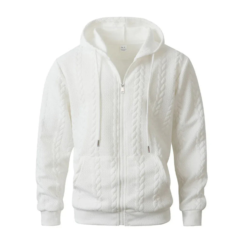 Sudadera casual con capucha, deportiva, de color liso y estampada para hombre
