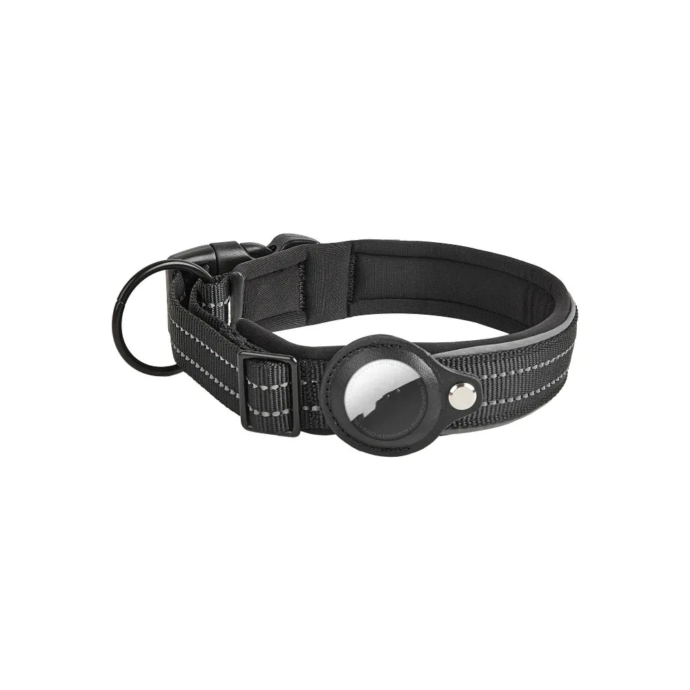 AirTag Lederetui Nylon Hund Katze Haustier Anti-Verlust Ortungsgerät Halsband