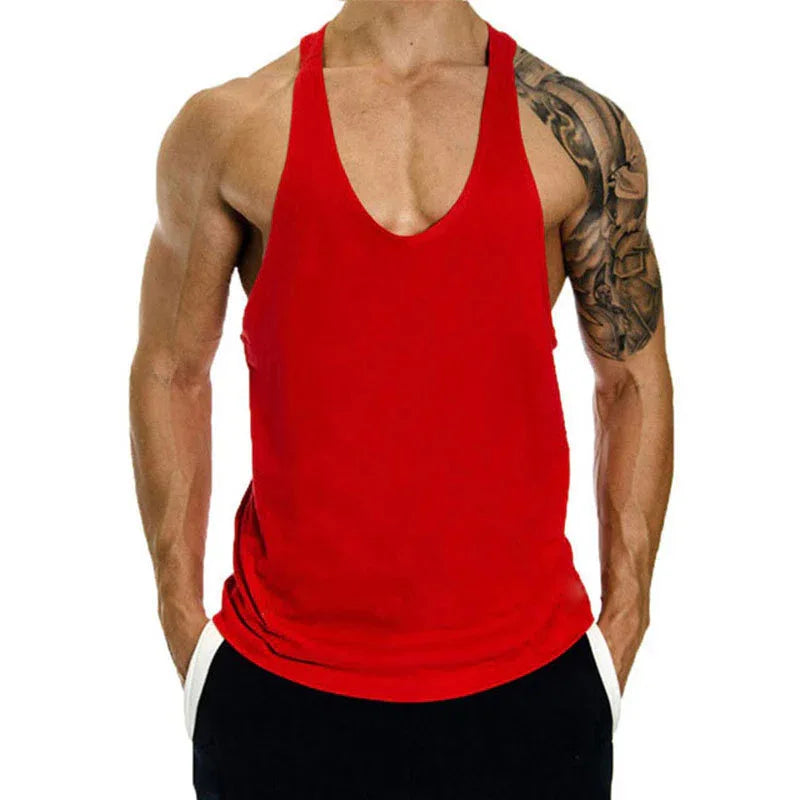 Gym Lockere Freizeit Muskel Sportweste Herren I-Form Tank Top Atmungsaktives ärmelloses T-Shirt