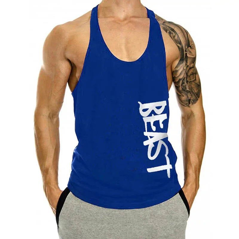 Gym Lockere Freizeit Muskel Sportweste Herren I-Form Tank Top Atmungsaktives ärmelloses T-Shirt