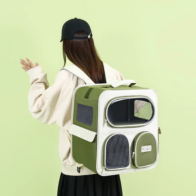 Bequemer Rucksack-Ausflugs-Haustier-Trolley-Tasche für Katzen und Hunde