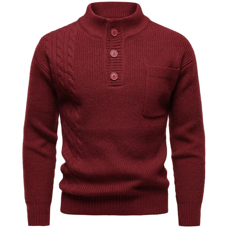 Herrenmode Britischer Henry Stehkragenpullover