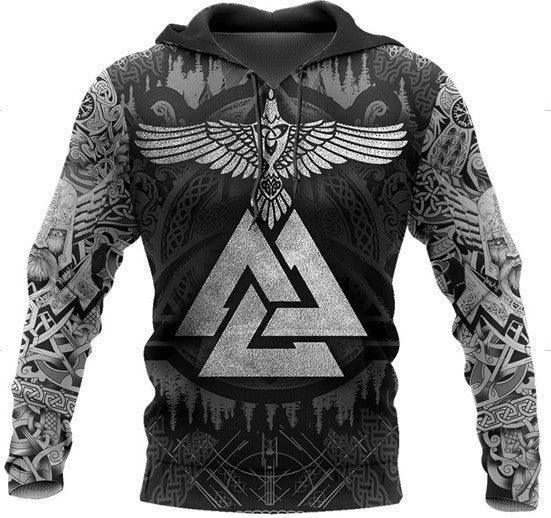 3D Digital Nordische Wikinger Design Bedruckte Hoodies