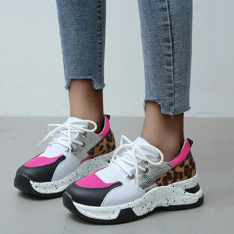 Damen-Schnürsneaker, Walking- und Sportschuhe