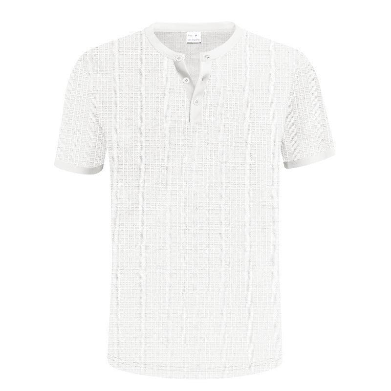 Atmungsaktives Freizeit-Henley-Shirt für Herren mit Knöpfen