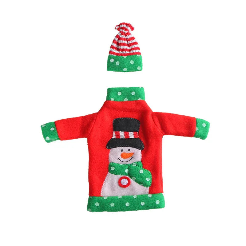 Home Fashion Schlichte Weihnachtliche Flaschenhüllen Dekorationen Feiertagsornamente
