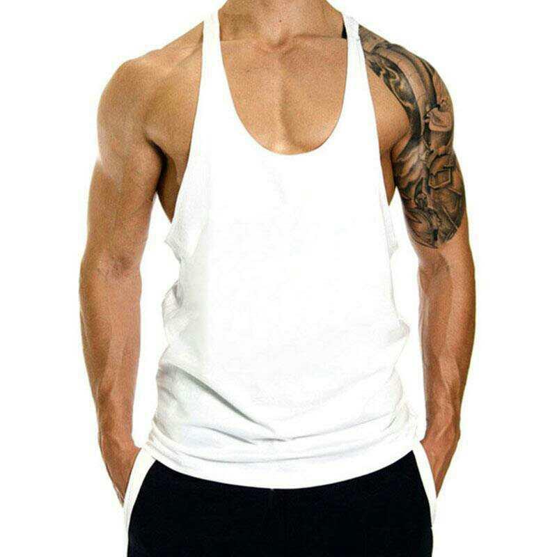 Gym Lockere Freizeit Muskel Sportweste Herren I-Form Tank Top Atmungsaktives ärmelloses T-Shirt