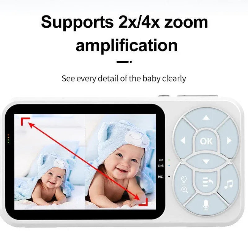 Babyphone mit VOX-Modus Nachtsicht Vollfarbe Licht-Ton-Alarm Intelligente Überwachungskamera
