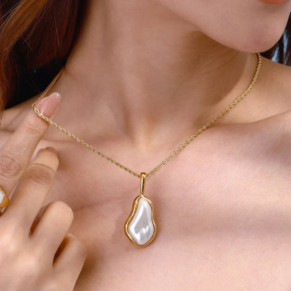 Edelstahl-Perlenkette für Damen