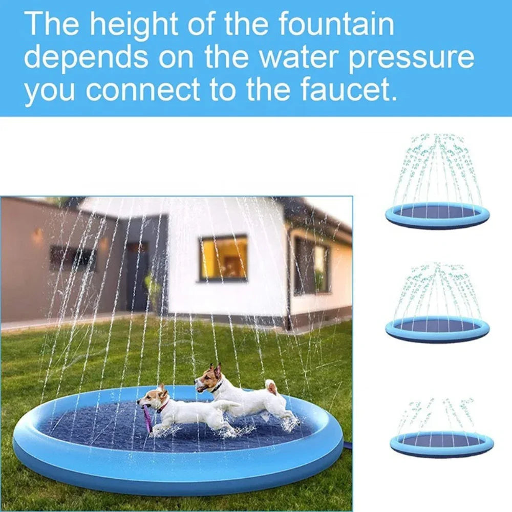 Hundesprenger Outdoor Spielzeug Hundeschwimmmatte Anti-Rutsch-Hundebecken Planschbecken