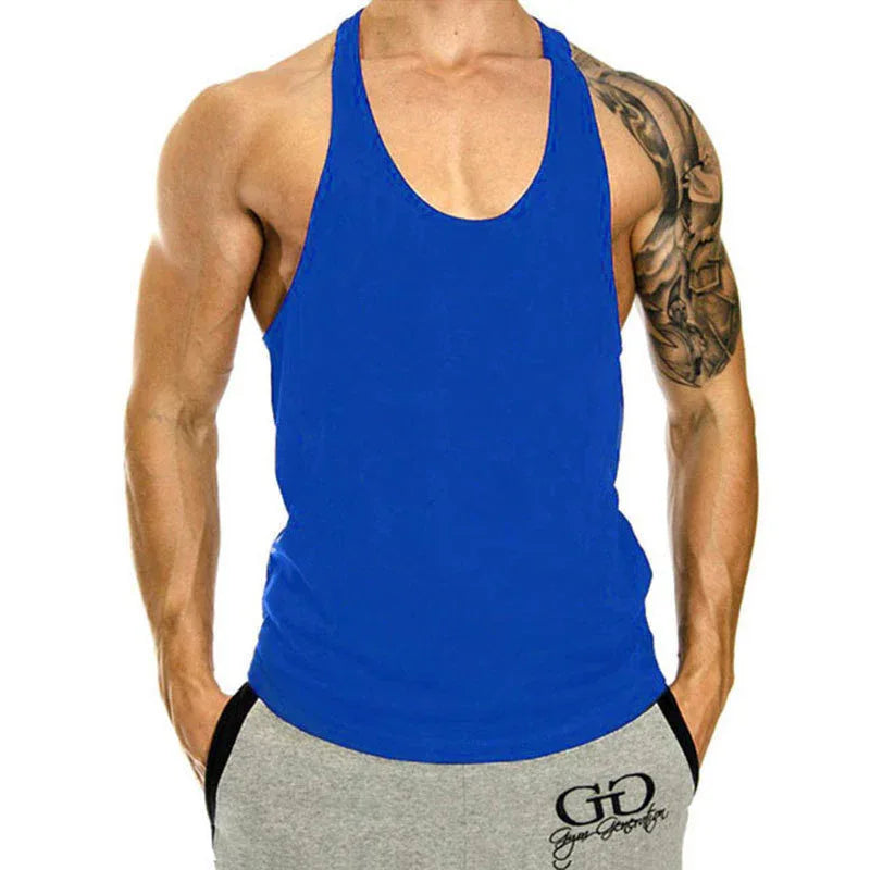 Gym Lockere Freizeit Muskel Sportweste Herren I-Form Tank Top Atmungsaktives ärmelloses T-Shirt