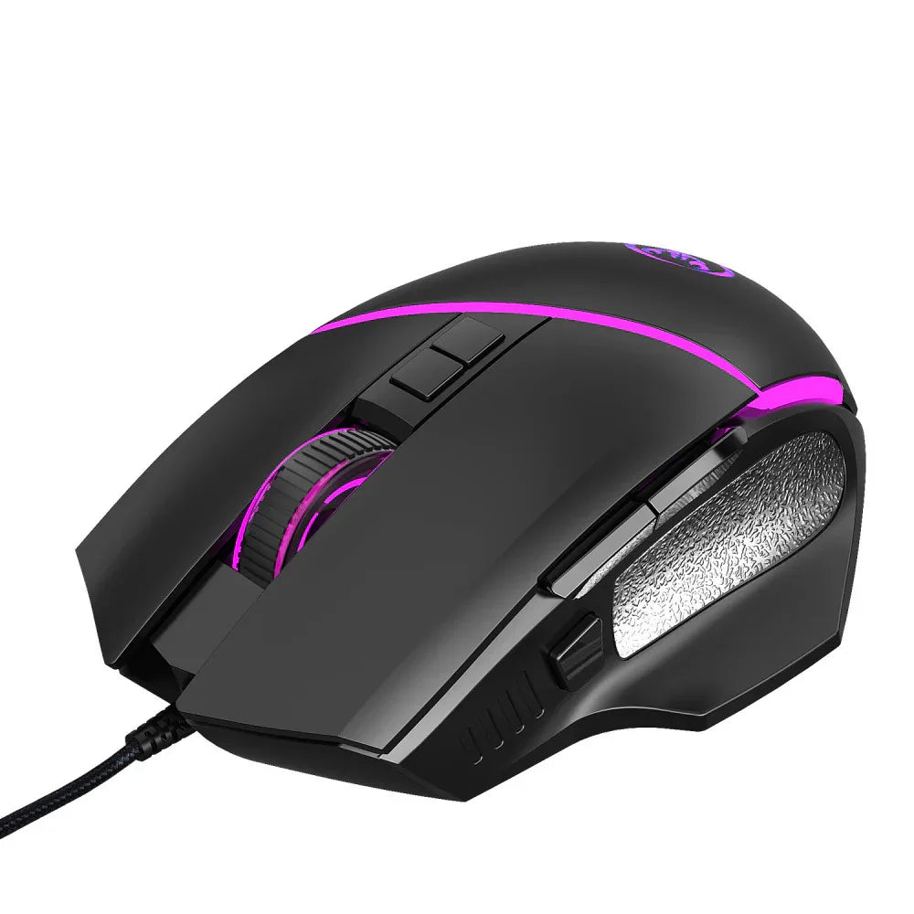 Kabelgebundene Gaming-Computermaus mit 6400 DPI und einstellbarer Multicolor-Beleuchtung