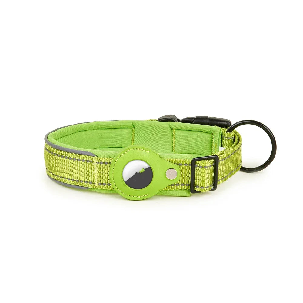 AirTag Lederetui Nylon Hund Katze Haustier Anti-Verlust Ortungsgerät Halsband