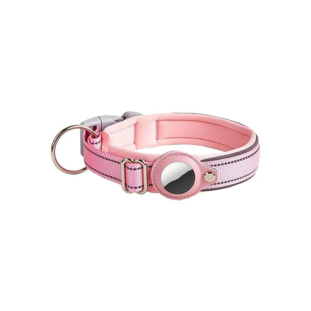 AirTag Lederetui Nylon Hund Katze Haustier Anti-Verlust Ortungsgerät Halsband