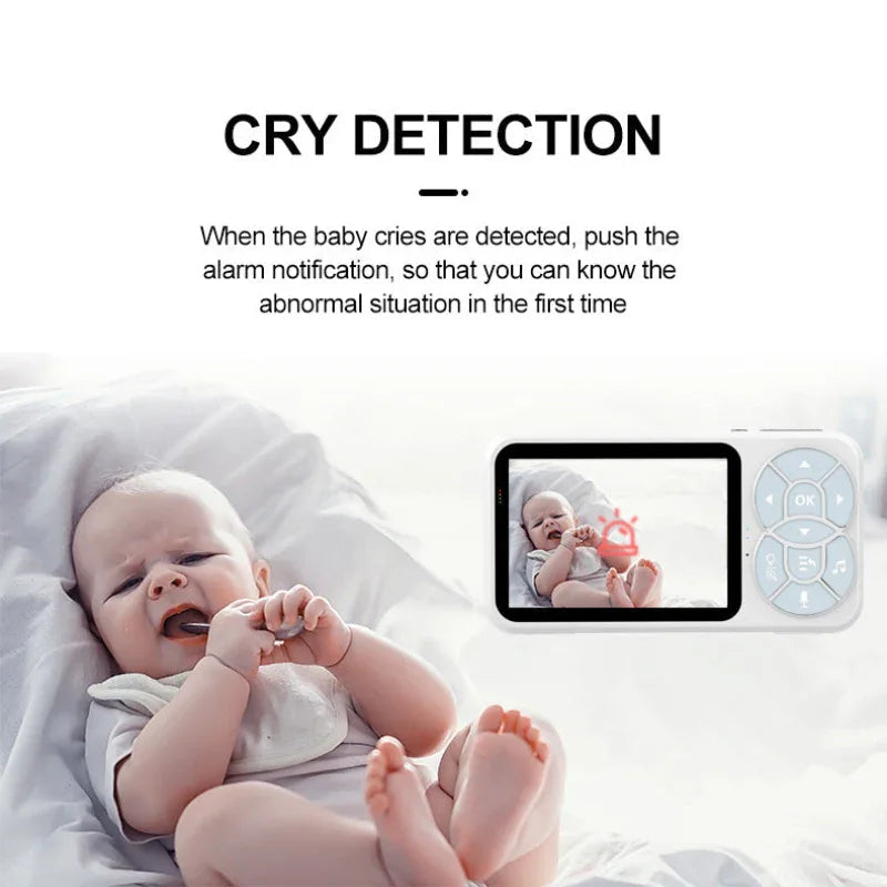 Babyphone mit VOX-Modus Nachtsicht Vollfarbe Licht-Ton-Alarm Intelligente Überwachungskamera
