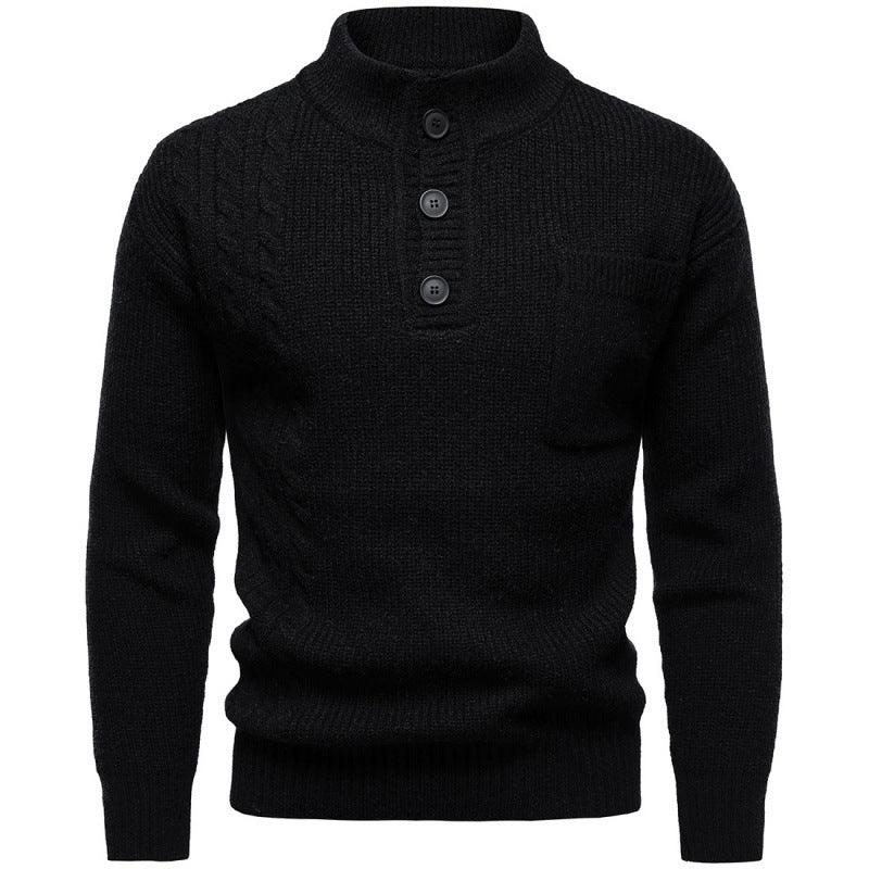 Herrenmode Britischer Henry Stehkragenpullover