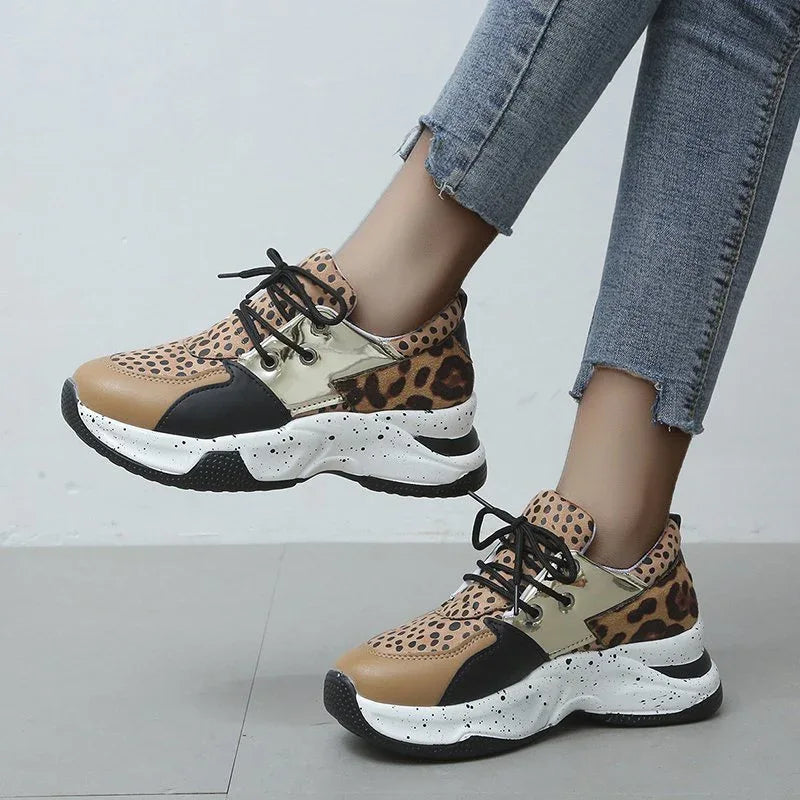 Damen-Schnürsneaker, Walking- und Sportschuhe