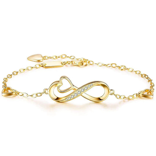 Eingelegtes, herzförmiges Armband (8 Herzen)