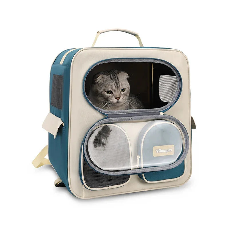 Bequemer Rucksack-Ausflugs-Haustier-Trolley-Tasche für Katzen und Hunde