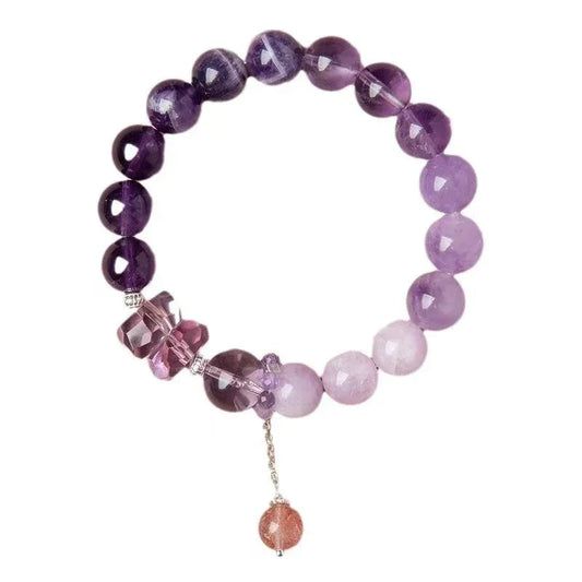 Damen-Armband aus violettem Feuer-Amethyst