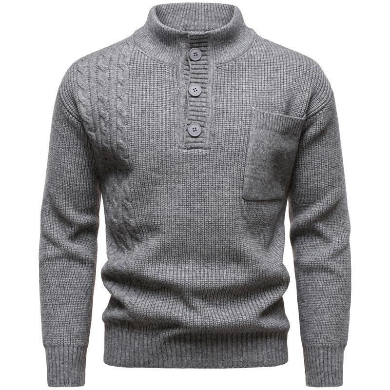 Herrenmode Britischer Henry Stehkragenpullover