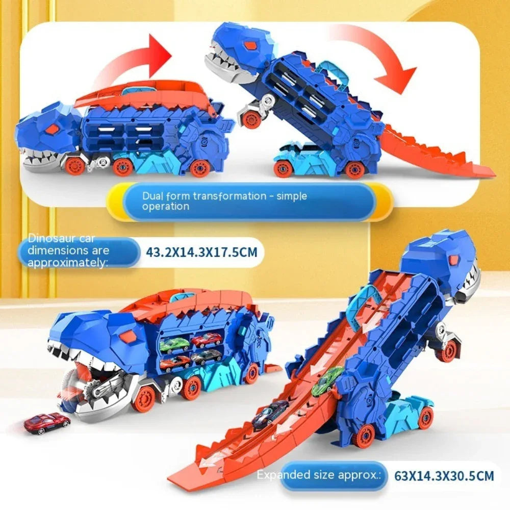 Transformierendes Deformations-Tyrannosaurus-Dinosaurier-Auto-Spielzeug