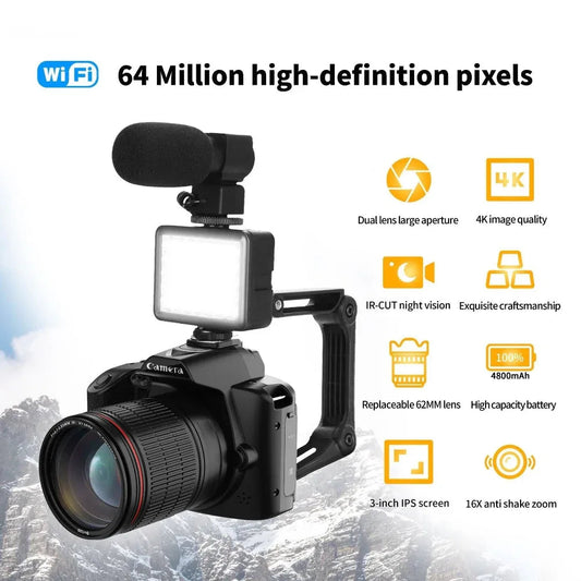 D5 64 Megapixel HD-Bildschirm WLAN Digitalkamera 4K Nachtsicht