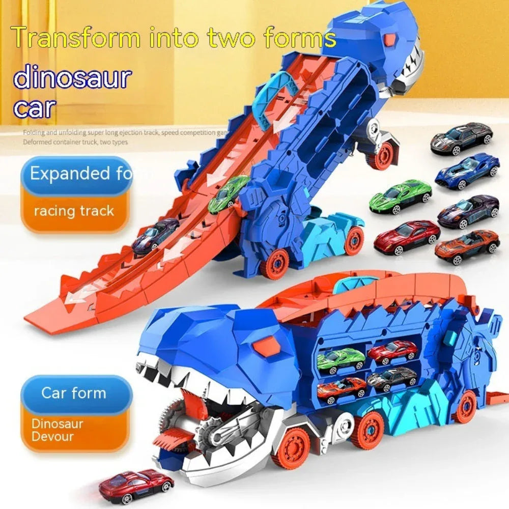 Transformierendes Deformations-Tyrannosaurus-Dinosaurier-Auto-Spielzeug