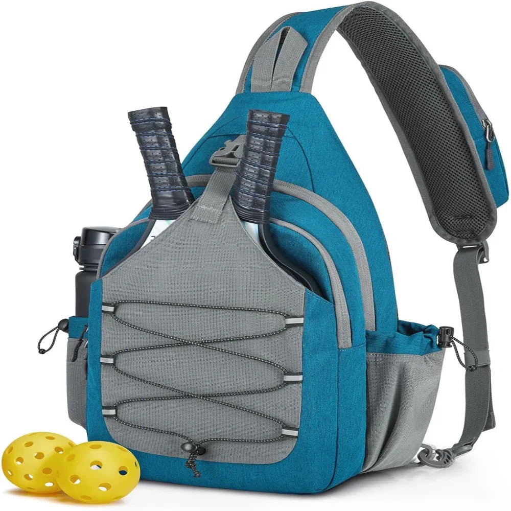 Oxford-Stoff Brusttasche für Herren und Damen, Crossbody-Tasche für Erwachsene mit großer Kapazität, Tennisschlägertasche