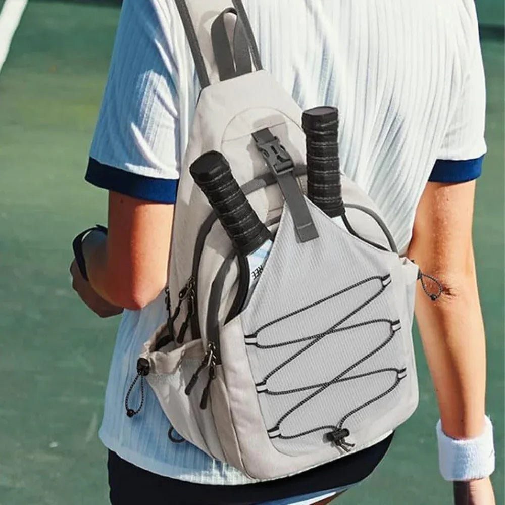 Oxford-Stoff Brusttasche für Herren und Damen, Crossbody-Tasche für Erwachsene mit großer Kapazität, Tennisschlägertasche