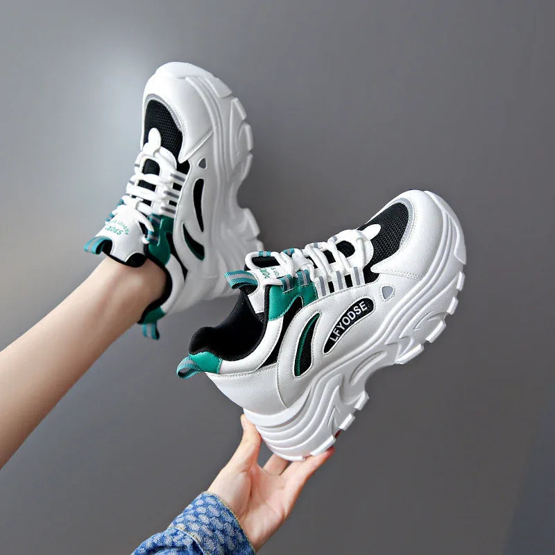 Damen Plateausneaker Mode Sportschuhe Freizeitschuhe