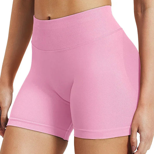 Eng anliegende High-Waist Hip Raise Kurze Yogahose Nahtlos und atmungsaktiv schnelltrocknende Booty Shorts