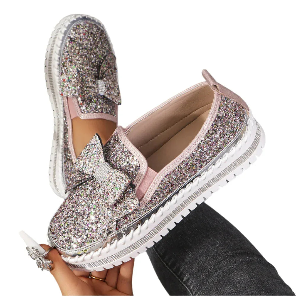 Strassbesetzte Schuhe Loafers für Damen