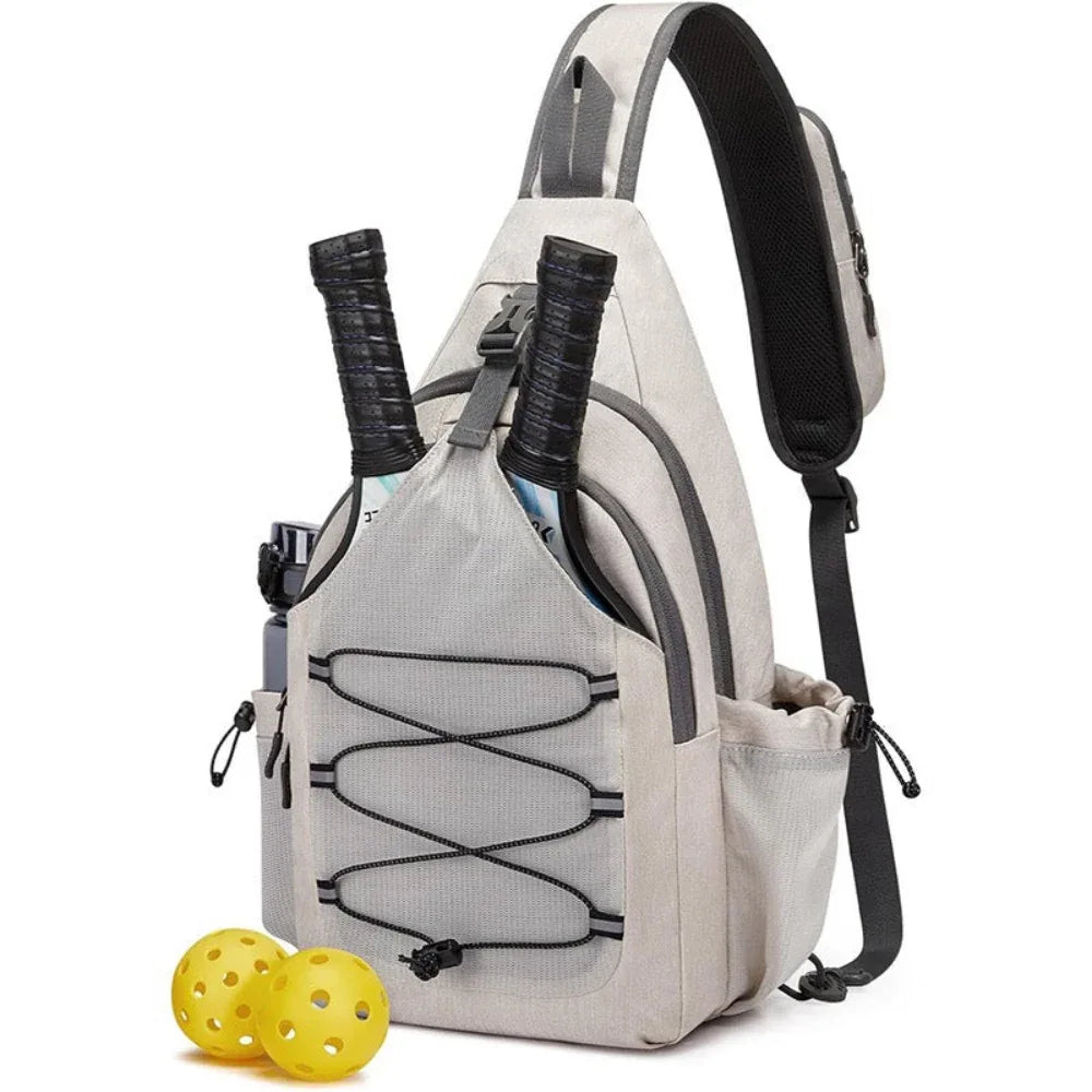 Oxford-Stoff Brusttasche für Herren und Damen, Crossbody-Tasche für Erwachsene mit großer Kapazität, Tennisschlägertasche