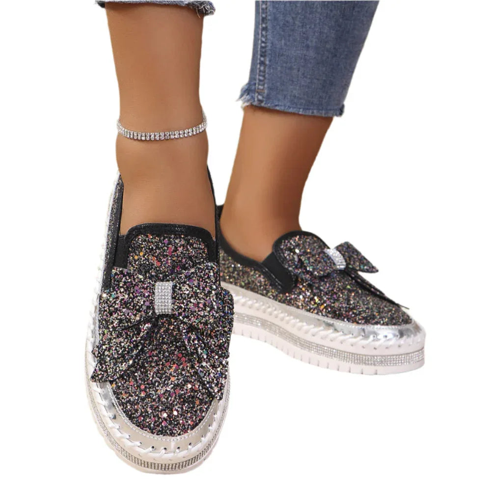 Strassbesetzte Schuhe Loafers für Damen