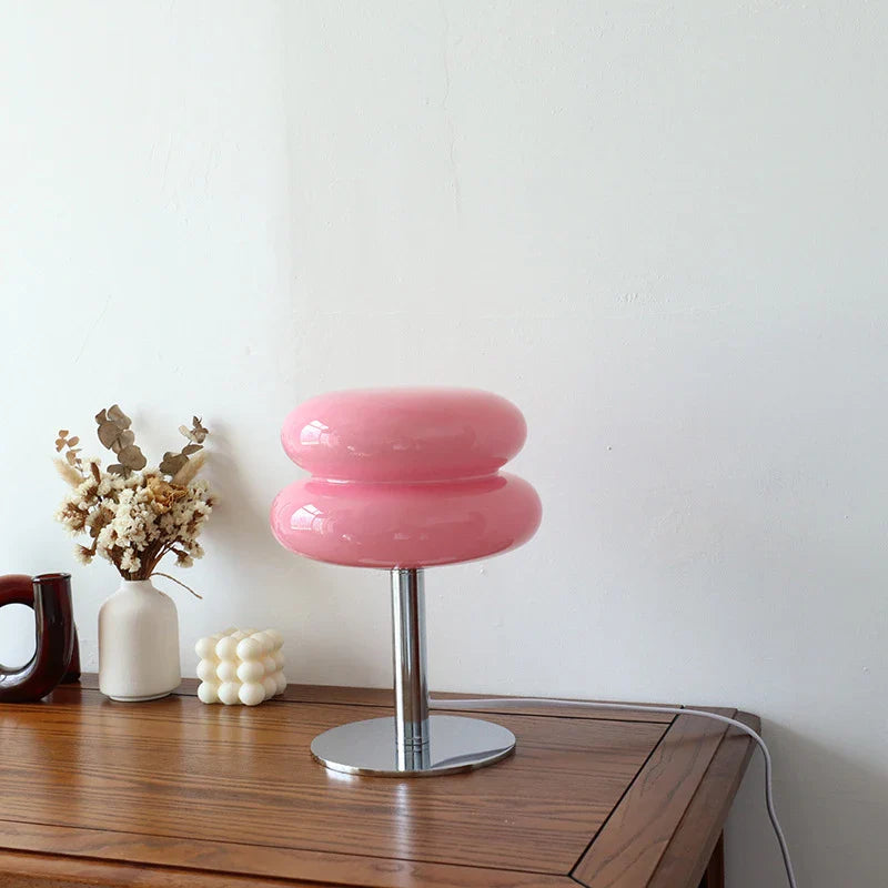 Macaron Glas-Tischleuchte