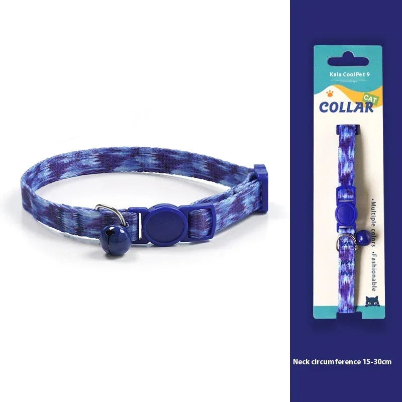 Gewebter Halsband mit Glocke, Anti-Erstickung, bequeme Sicherheitsschnalle, Haustier-Katzen-Dekoration