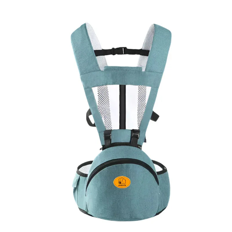 Bequeme, ergonomische Babytragen mit verstellbaren Gurten und großer Bauchtasche für Säuglinge und Kinder von 0-36 Monaten, Unisex