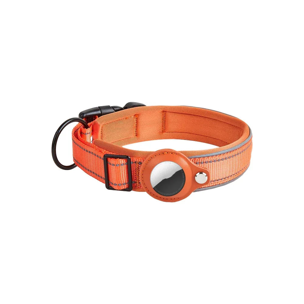 AirTag Lederetui Nylon Hund Katze Haustier Anti-Verlust Ortungsgerät Halsband