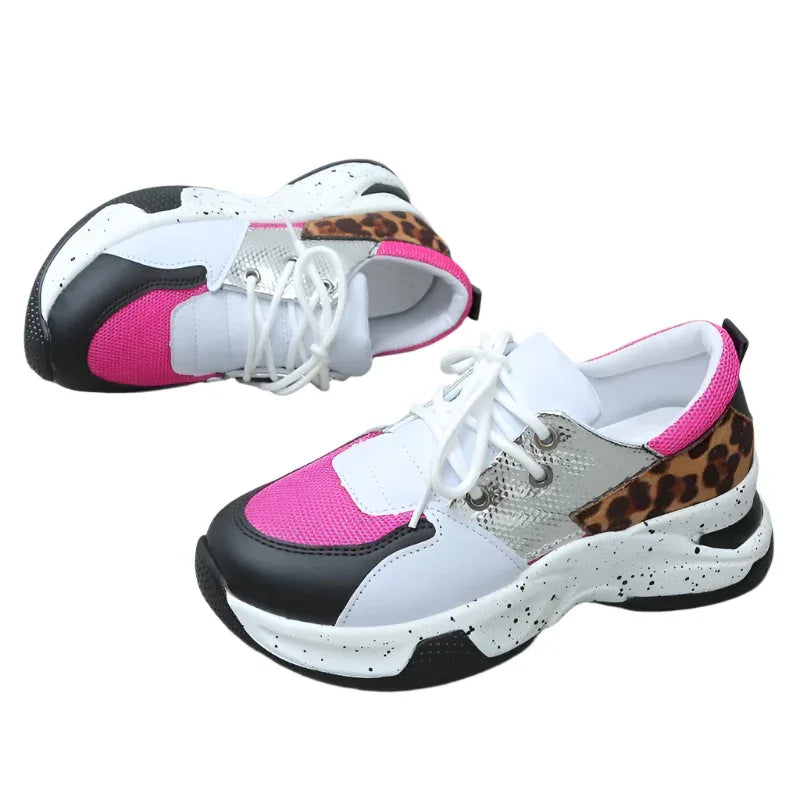 Damen-Schnürsneaker, Walking- und Sportschuhe