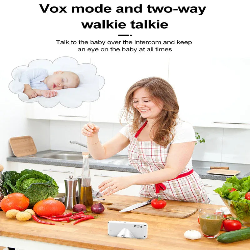Babyphone mit VOX-Modus Nachtsicht Vollfarbe Licht-Ton-Alarm Intelligente Überwachungskamera