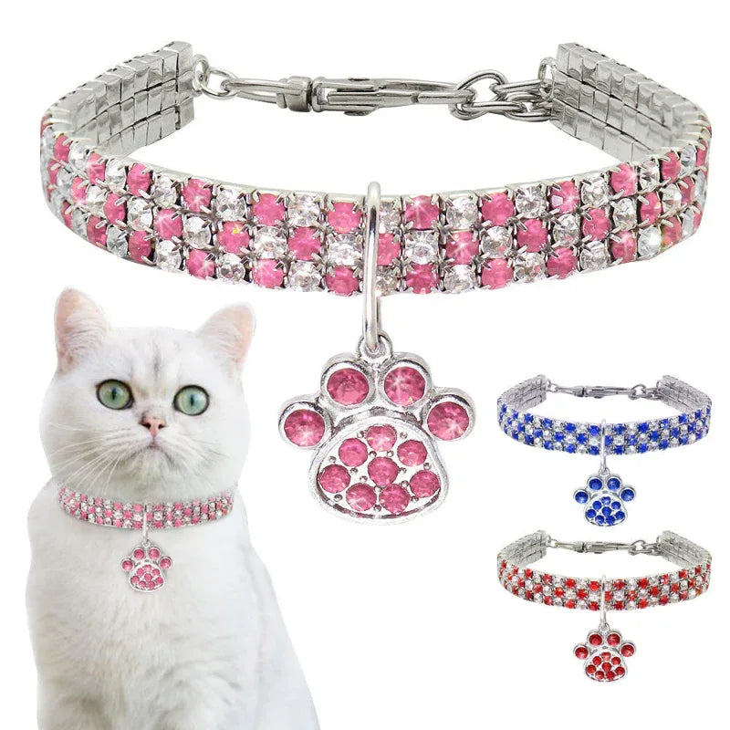 Haustierhalskette mit Diamanten für Katzen und Hunde