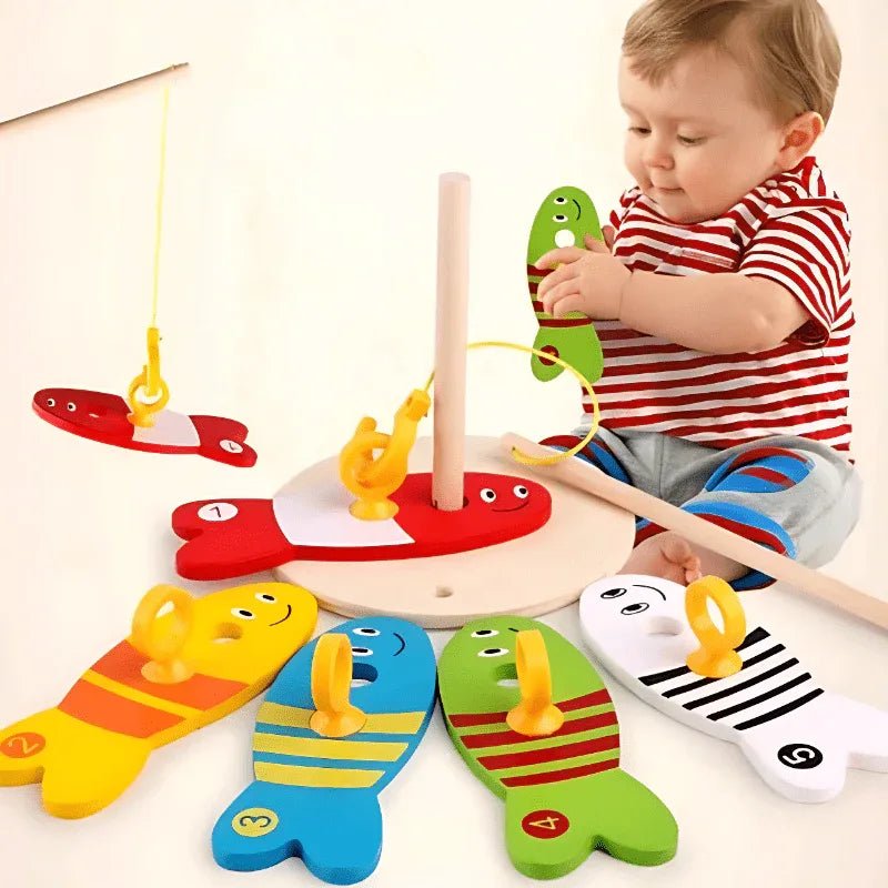 Pädagogisches Kreativ-Angelspielzeug für Kinder, Holz, Baby, Frühförderung, 0-4 Jahre, Lehrmittel