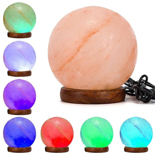 Bunte runde Kugel USB-Salzlampe