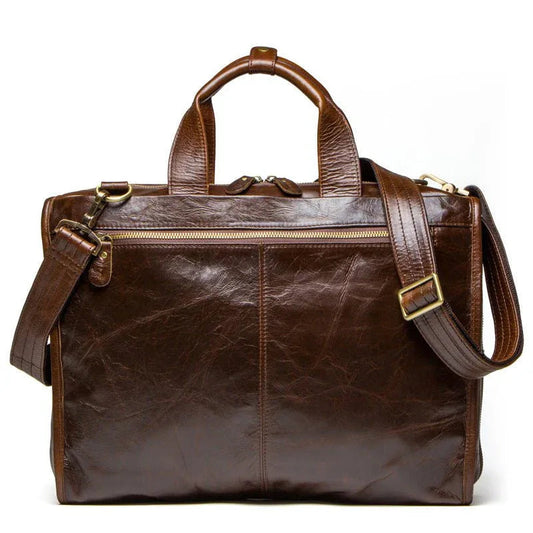 Herren Laptoptasche aus Rindsleder, Aktentasche, Umhängetasche