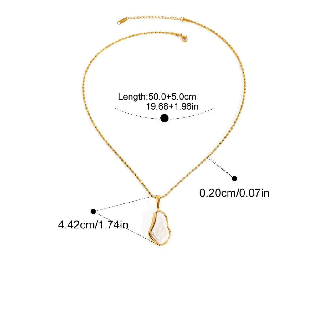 Edelstahl-Perlenkette für Damen