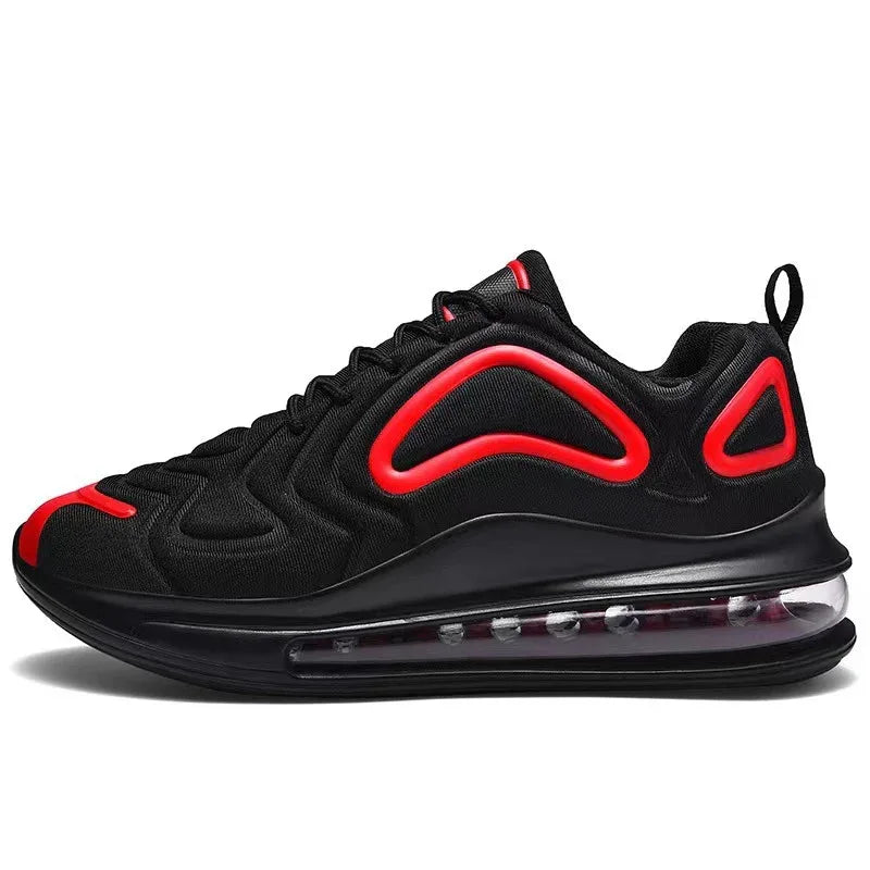 Casual Air Cushion Schwarz Schuhe Herren Outdoor Atmungsaktiv Schnürsenkel Sneakers Laufschuhe Sportschuhe